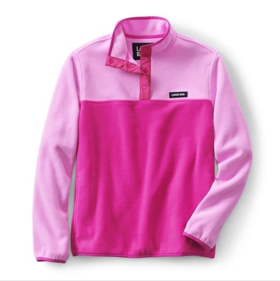 Lands' End Other - Lands' End Pink Fleece Pullover 10-12 Med